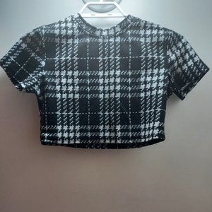 Geometric Patterned Crop Top